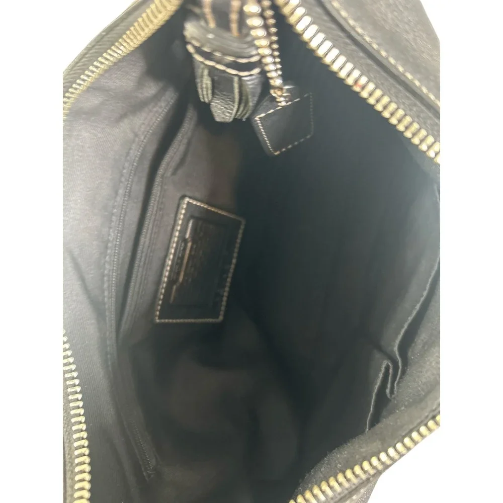 Vintage Y2K Coach Black Leather Hamptons Soho Buckle Hobo Bag 7463
